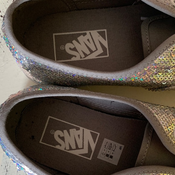 Vans Shimmering Silver Glitter Shoes - Picture 4 of 7